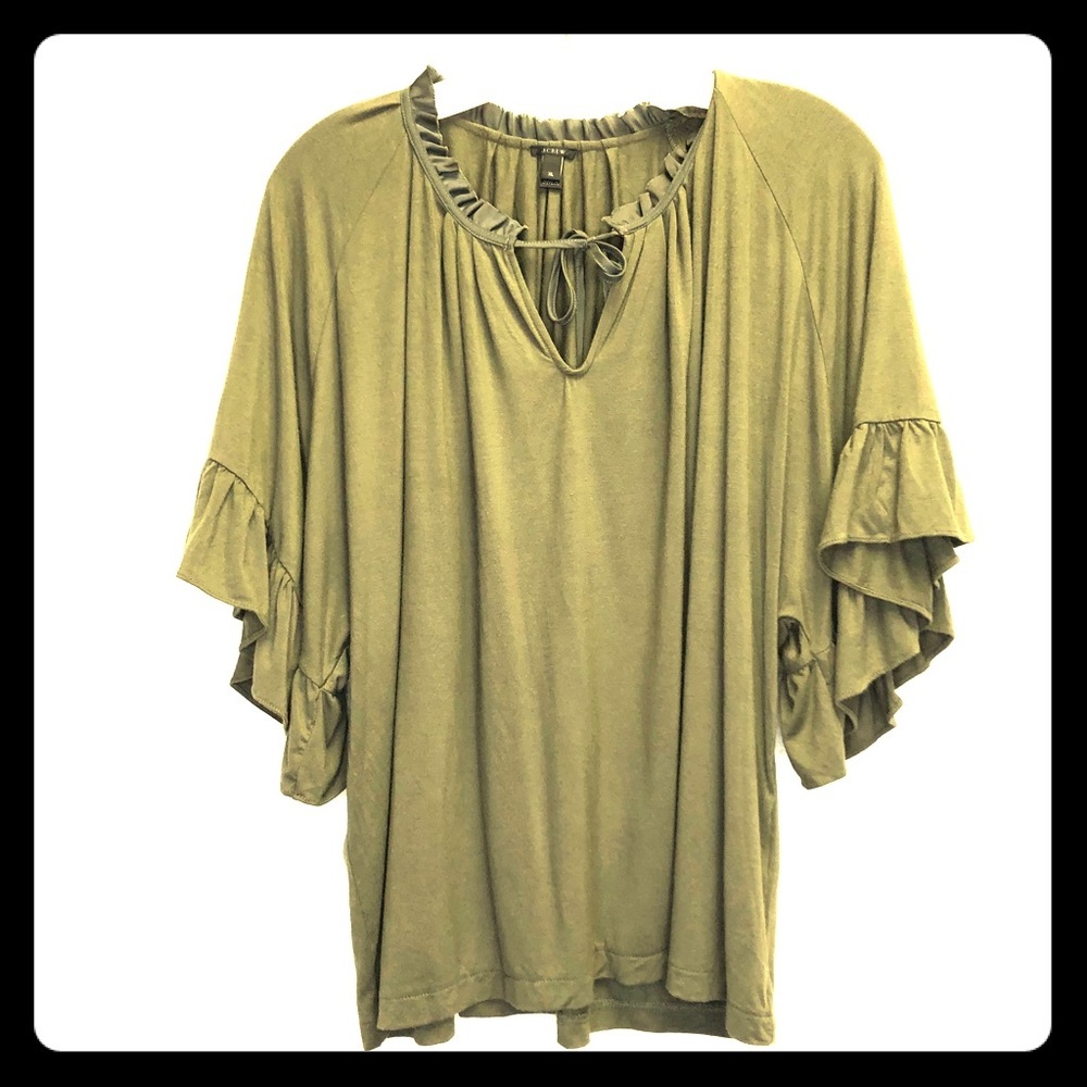 Women J Crew kimono oversized raffles top, XL